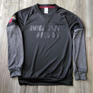 Miami Heat Adidas NBA Basketball Vtg Long Sleeve Winter Sports T Shirt Sweater S